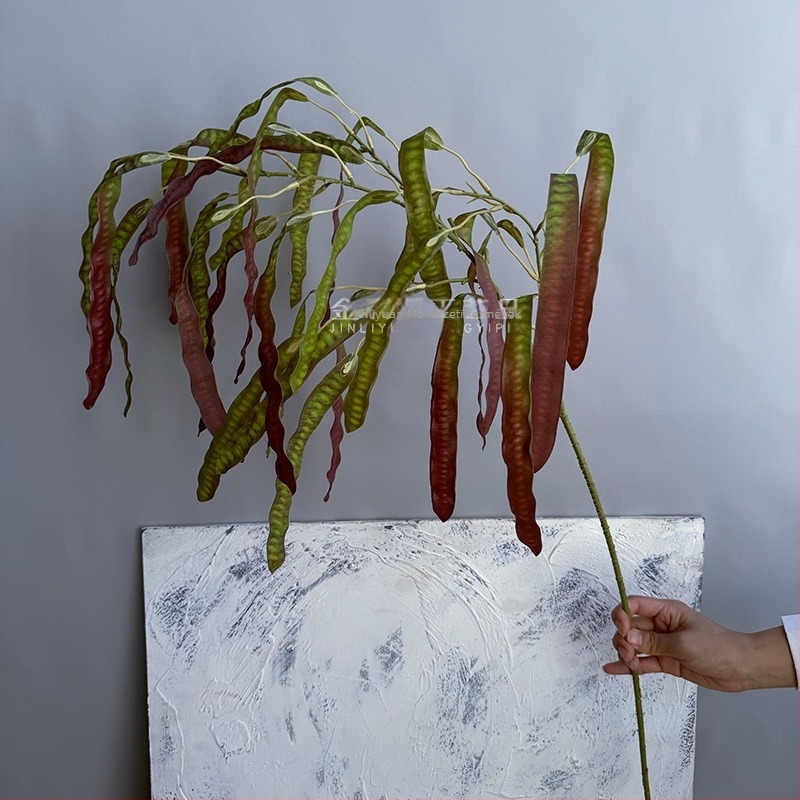 Műanyag és selyem virágokkal készült bab- és lencséshüvelyek díszítése, 3D-nyomtatott rekvizitok esküvőkhöz, kültéri felvételekhez és otthoni dekorációhoz