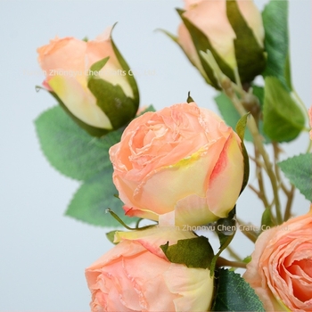 7 fejű hópehely rózsa művirág szár, 65 cm, szállodai lobby dekorációhoz, esküvői és fotórekvizit