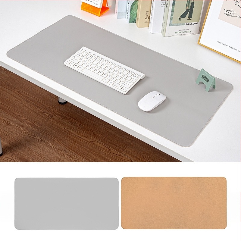 Korkbőr egérpad, extra nagy méret, foltálló, minimalistikus asztali pad, egyszínű