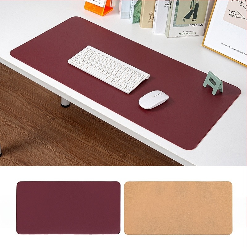 Korkbőr egérpad, extra nagy méret, foltálló, minimalistikus asztali pad, egyszínű