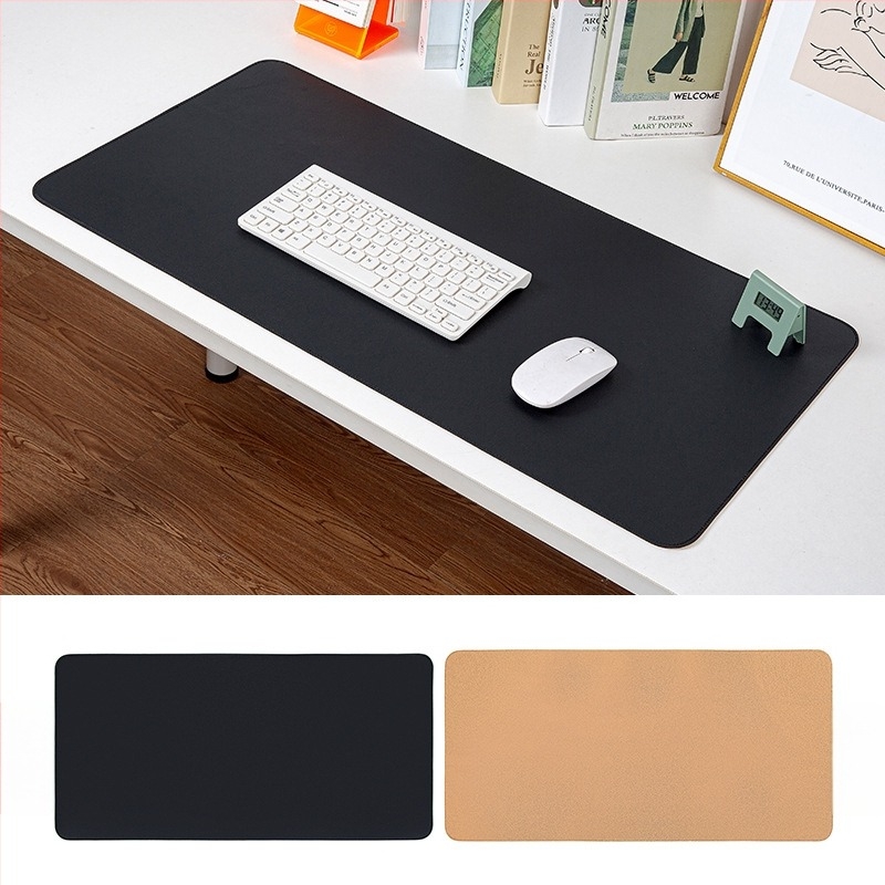 Korkbőr egérpad, extra nagy méret, foltálló, minimalistikus asztali pad, egyszínű