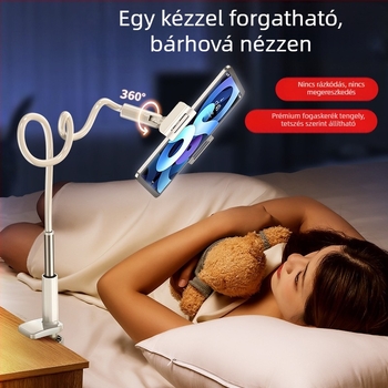 Alumíniumötvözetű univerzális telefon- és tabletatartó asztali felvételhez