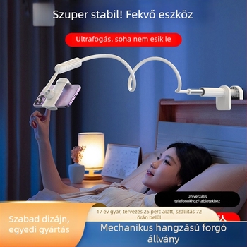 Alumíniumötvözetű univerzális telefon- és tabletatartó asztali felvételhez