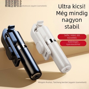 Bluetooth Selfie Stick Tripod – Világító Fénnyel, Távirányítóval, Hordozható Univerzális Telefon-tartó, Rozsdamentes Acél, IBIS Támogatás