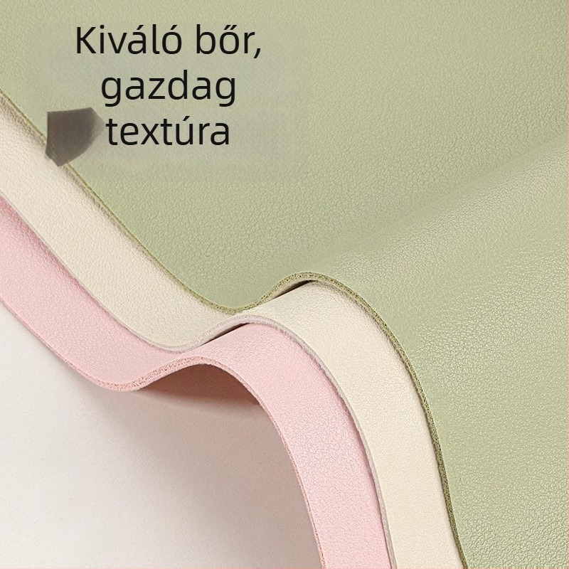 Bőr kétoldalas asztali pad, extra nagy méretű, irodai és számítógépes asztalokhoz; billentyűzet- és egérpad; asztal felületének védelme