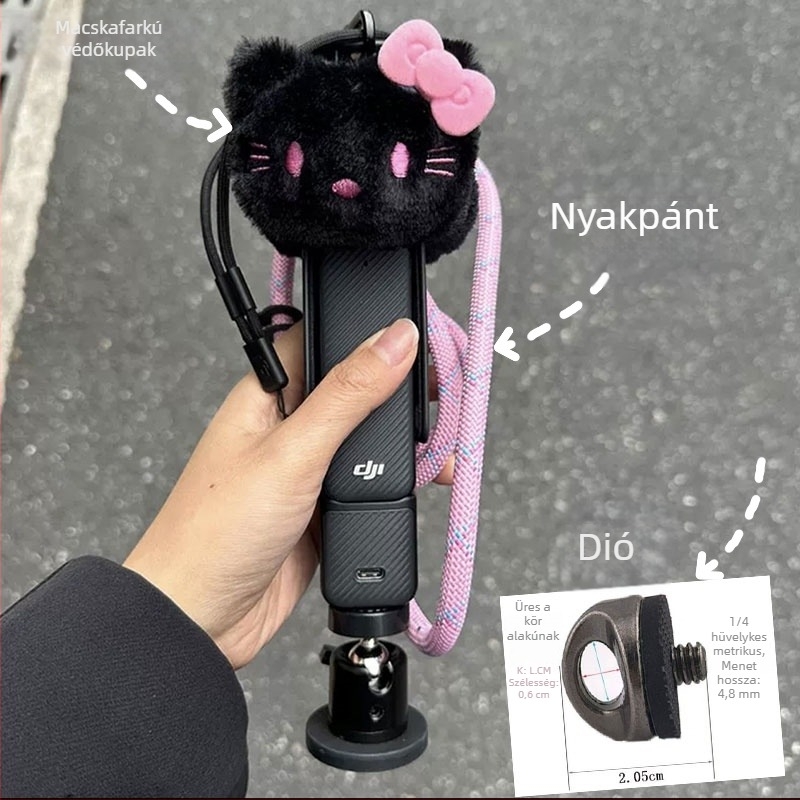 Objektívvédő tok DJI Pocket 3 nyakpánttal és keresztpánttal