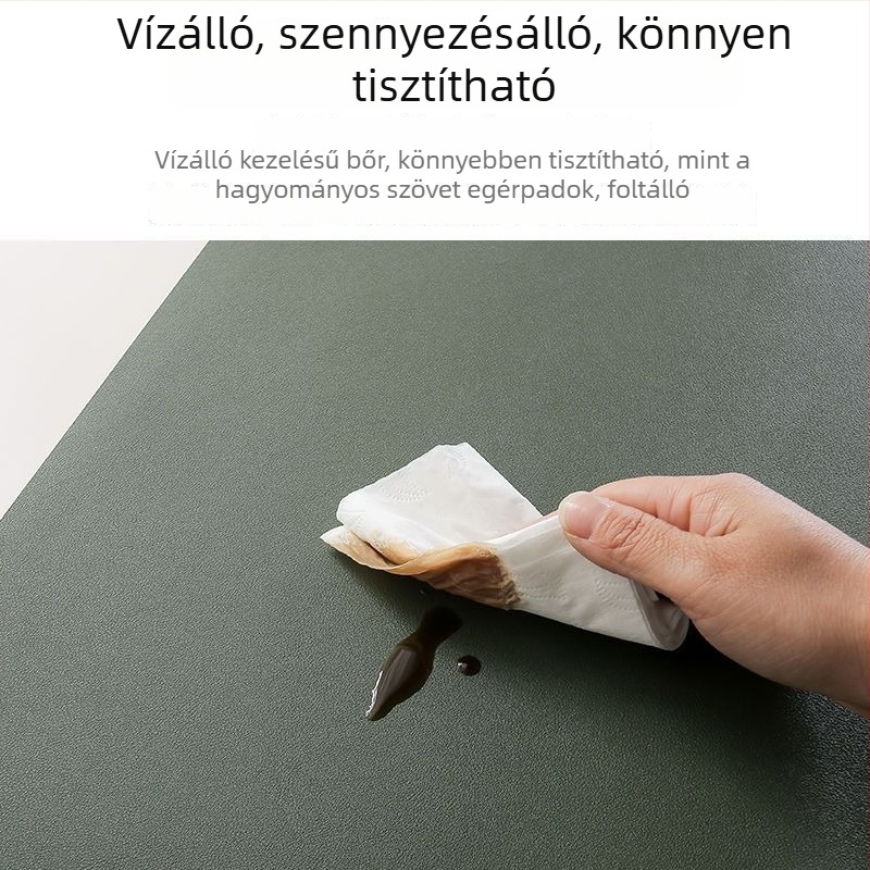 Extra nagy bőr egérpad és íróasztali matt – olaj- és vízálló, törölhető írófelület