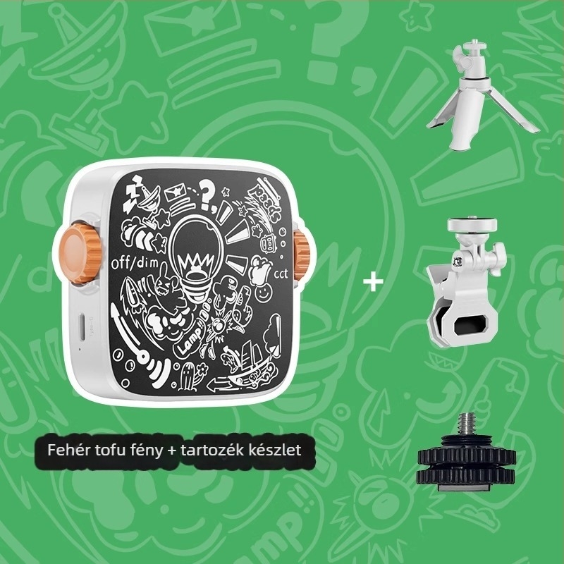 LED töltőfény, kézi, hordozható, 10–50W, 220V, három színhőmérséklet, kültéri fotózáshoz