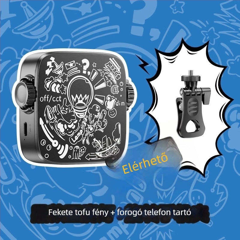 LED töltőfény, kézi, hordozható, 10–50W, 220V, három színhőmérséklet, kültéri fotózáshoz