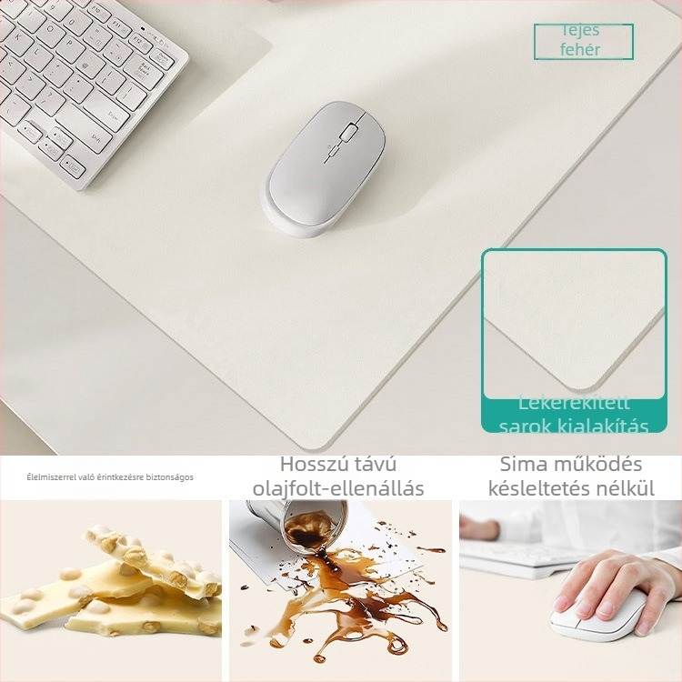 Bőr asztali pad, extra nagy méretű, kétoldalas, csúszásmentes, irodai, számítógép és laptop használathoz, tanuló asztalhoz