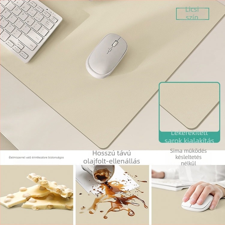 Bőr asztali pad, extra nagy méretű, kétoldalas, csúszásmentes, irodai, számítógép és laptop használathoz, tanuló asztalhoz