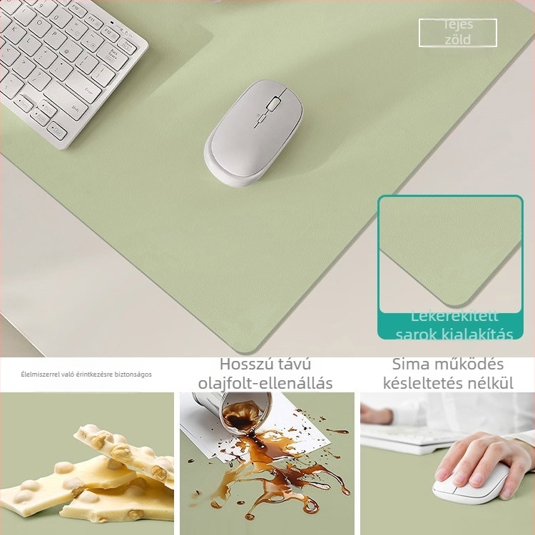 Bőr asztali pad, extra nagy méretű, kétoldalas, csúszásmentes, irodai, számítógép és laptop használathoz, tanuló asztalhoz