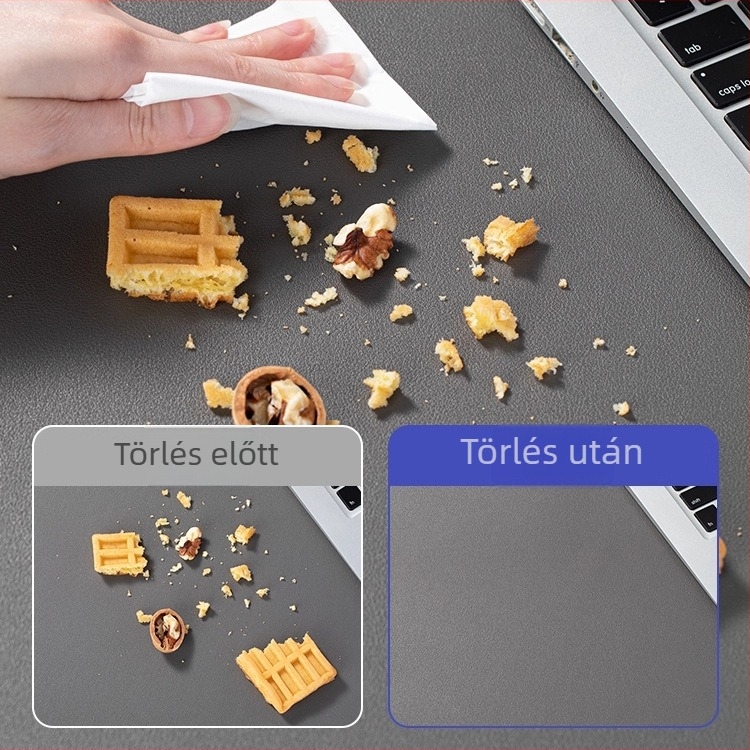 Bőr egérpad, extrán nagy méretű, vízálló felülettel, csúszásmentes, számítógéphez
