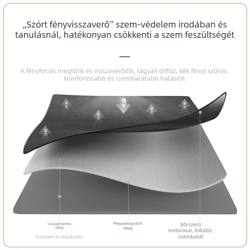 Bőr egérpad, extrán nagy méretű, vízálló felülettel, csúszásmentes, számítógéphez