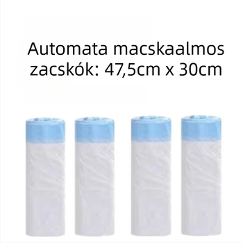 Automata macska WC elektromos lapáttal, összecsukható sátorral, ajtófüggönyel és almot tartóval