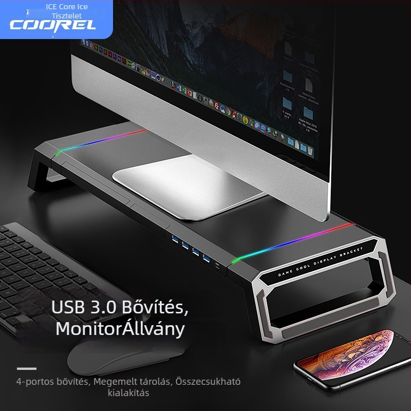 T1 monitor-emelő Core Ice Zun-tól — ABS műanyag, monitorhoz, tömeg 1,72 kg