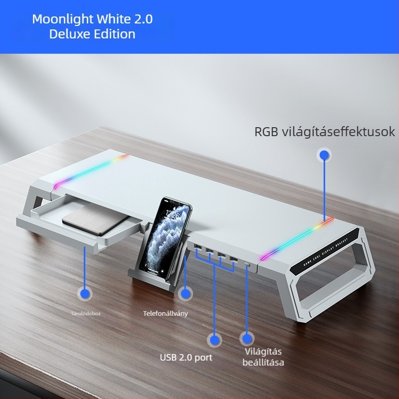 T1 monitor-emelő Core Ice Zun-tól — ABS műanyag, monitorhoz, tömeg 1,72 kg
