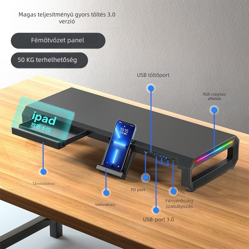 T1 monitor-emelő Core Ice Zun-tól — ABS műanyag, monitorhoz, tömeg 1,72 kg