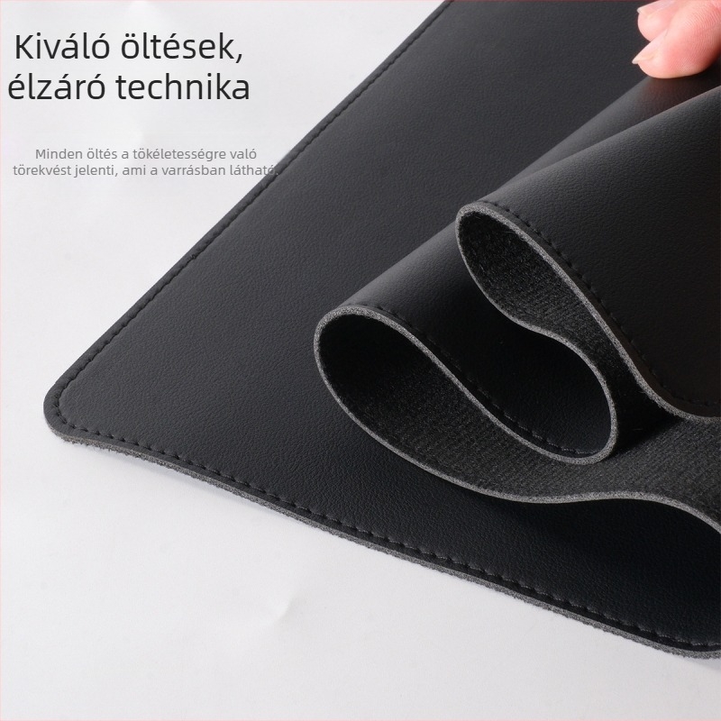 PU bőr egérpad varrással, extránagy méretű, kiváló minőségű számítógépes asztali pad, vízálló és foltálló, diákház használatra