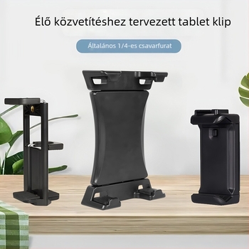 Kalio Tablet Clip - Összecsukható univerzális tabletatartó, kompatibil iPad/iPhone, 0,12 kg