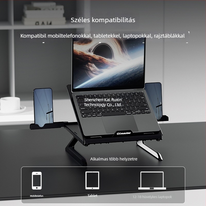 Laptop állvány emelő hűtéshez — Modell Yh-ap9001, Műanyag, Forgó, Oimaster / i love moosite