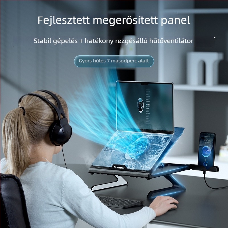 Laptop állvány emelő hűtéshez — Modell Yh-ap9001, Műanyag, Forgó, Oimaster / i love moosite