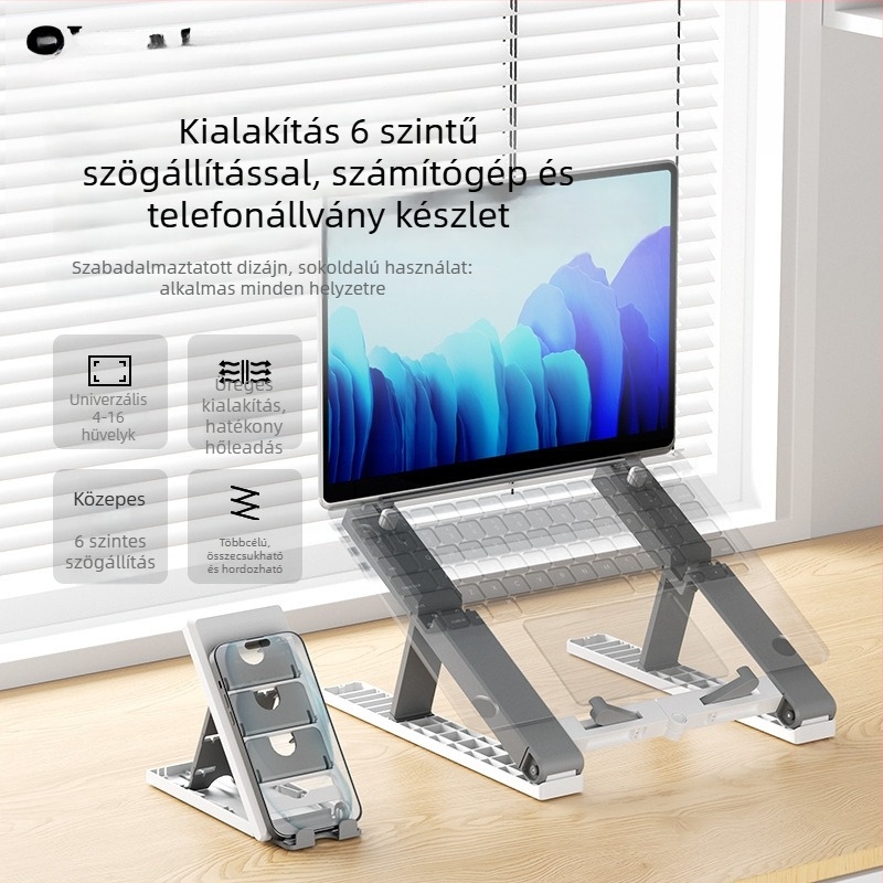 Laptop állvány emelő hűtéshez — Modell Yh-ap9001, Műanyag, Forgó, Oimaster / i love moosite