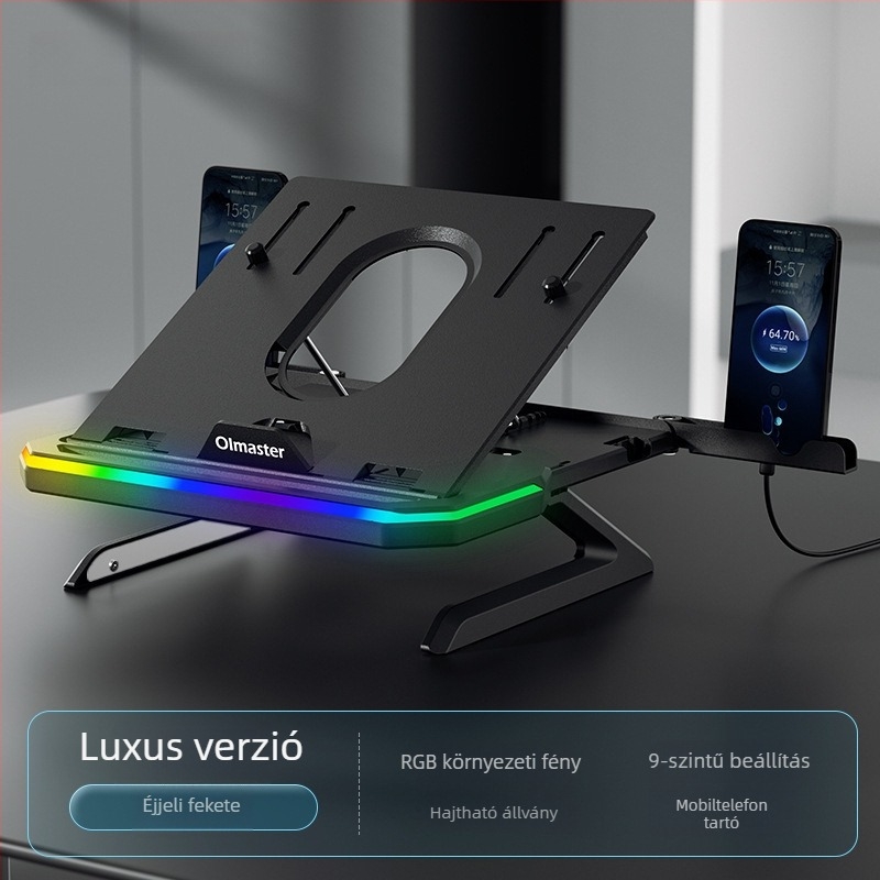 Laptop állvány emelő hűtéshez — Modell Yh-ap9001, Műanyag, Forgó, Oimaster / i love moosite