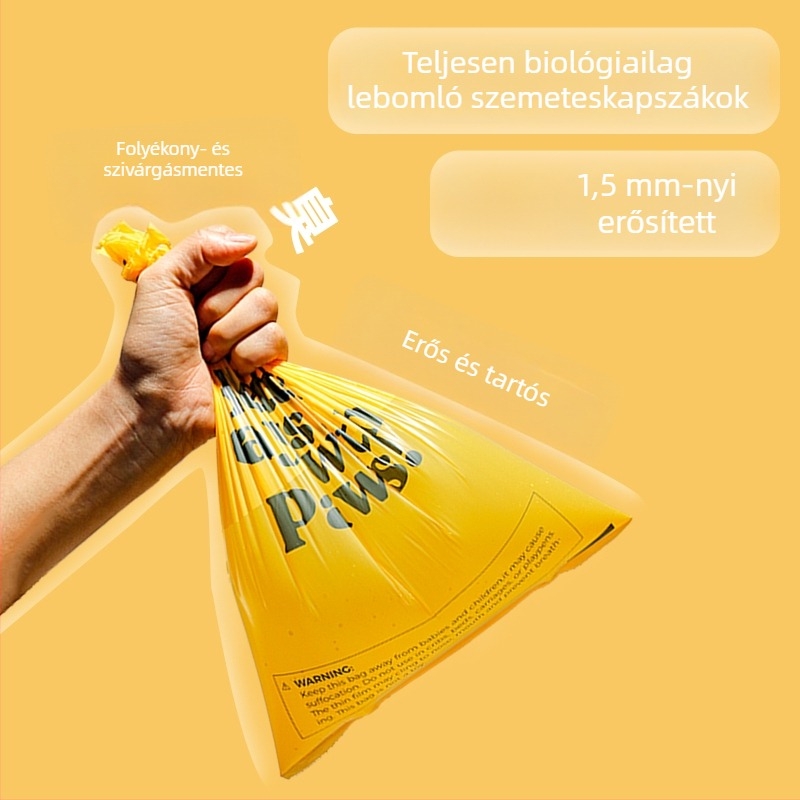 Kutyák ürülékzsák tároló kapszula, vastag falú kivitel, hordozható kültéri sétákhoz