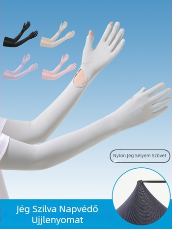 Kültéri ujjvédők UV-védelmmel, csúszásmentes tenyér, egyrészes tenyér, teljes ujjak, nylon anyag