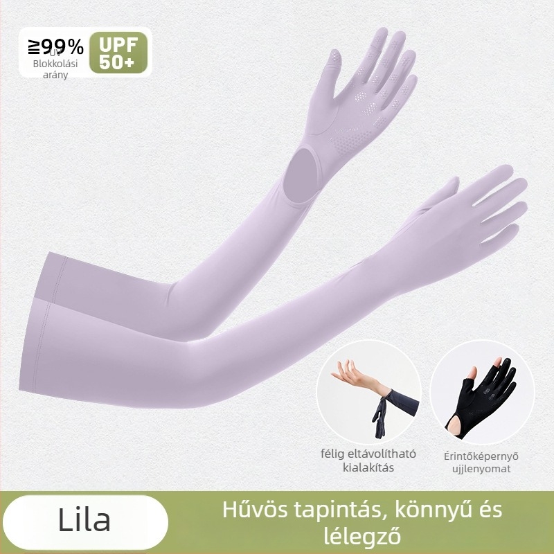 Kültéri ujjvédők UV-védelmmel, csúszásmentes tenyér, egyrészes tenyér, teljes ujjak, nylon anyag