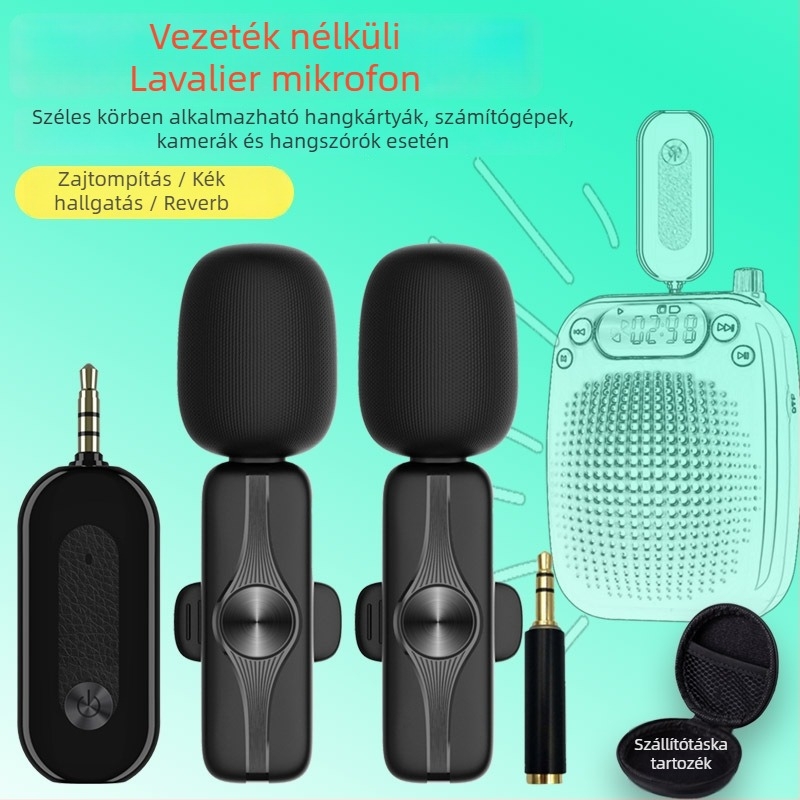 M3X Lavalier mikrofon mobil és PC élő közvetítéséhez, 3,5 mm-es csatlakozó, frekvenciasáv 20 Hz–20 kHz, SNR ≥75 dB