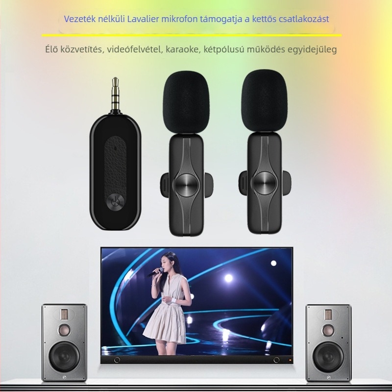 M3X Lavalier mikrofon mobil és PC élő közvetítéséhez, 3,5 mm-es csatlakozó, frekvenciasáv 20 Hz–20 kHz, SNR ≥75 dB
