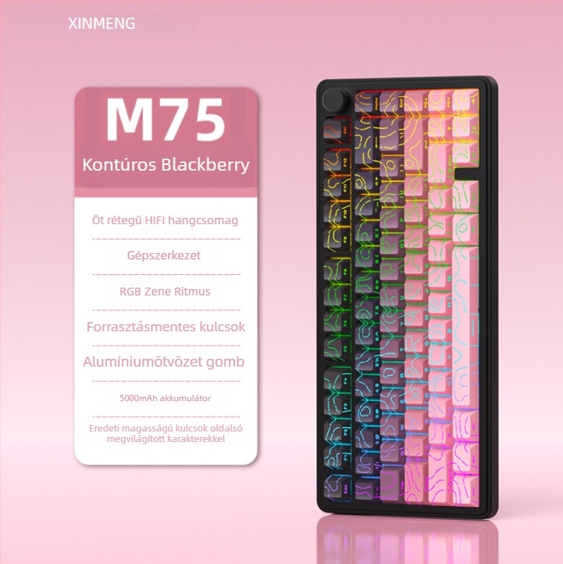 Játékbillentyűzet, vezeték nélküli, mechanikus kapcsolók, RGB háttérvilágítás, vízálló