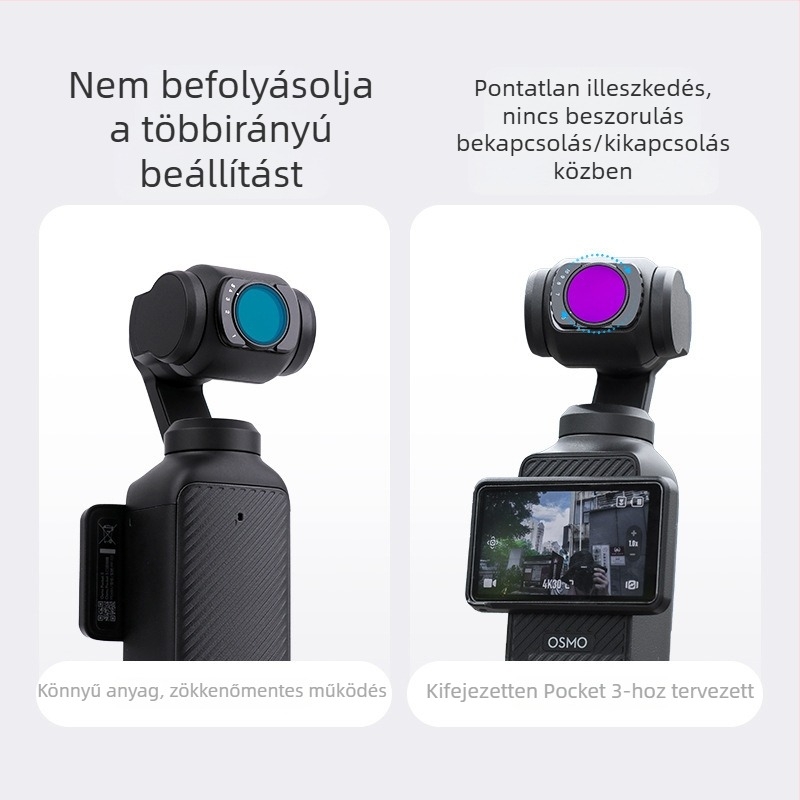 Pocket3 kamera szűrő – fém+üveg, dobozban, kompatibilis Pocket3-mal