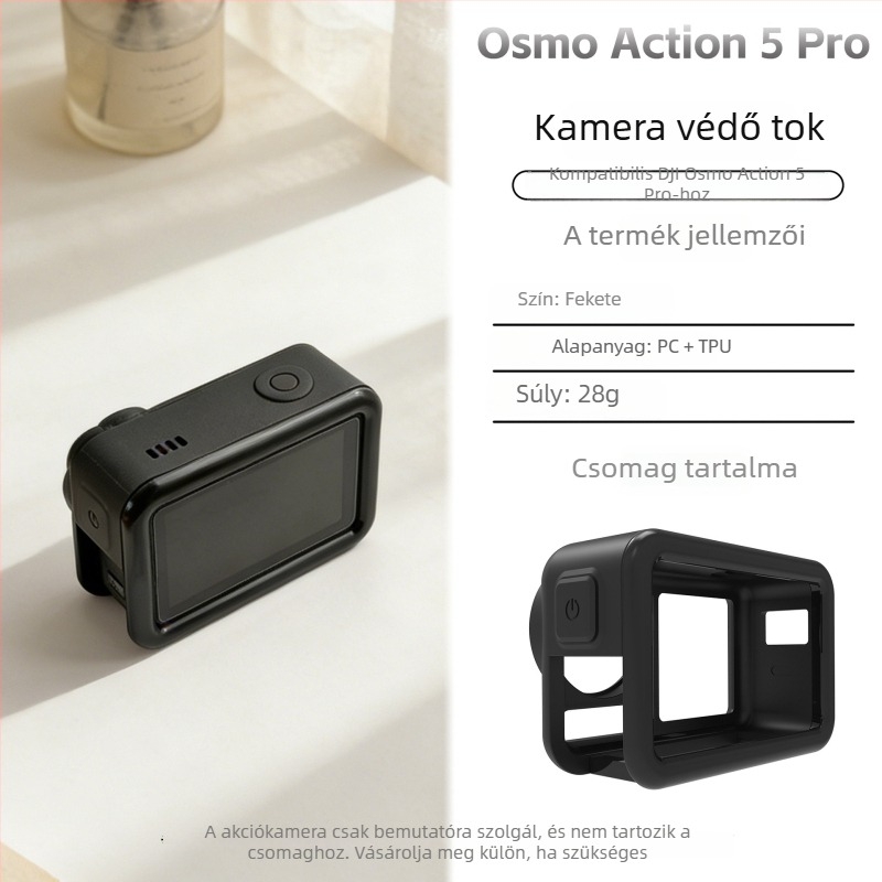 DJI Action 5 Pro védőtok, vízálló merülőtok, PC+TPU anyag, személyre szabható logó