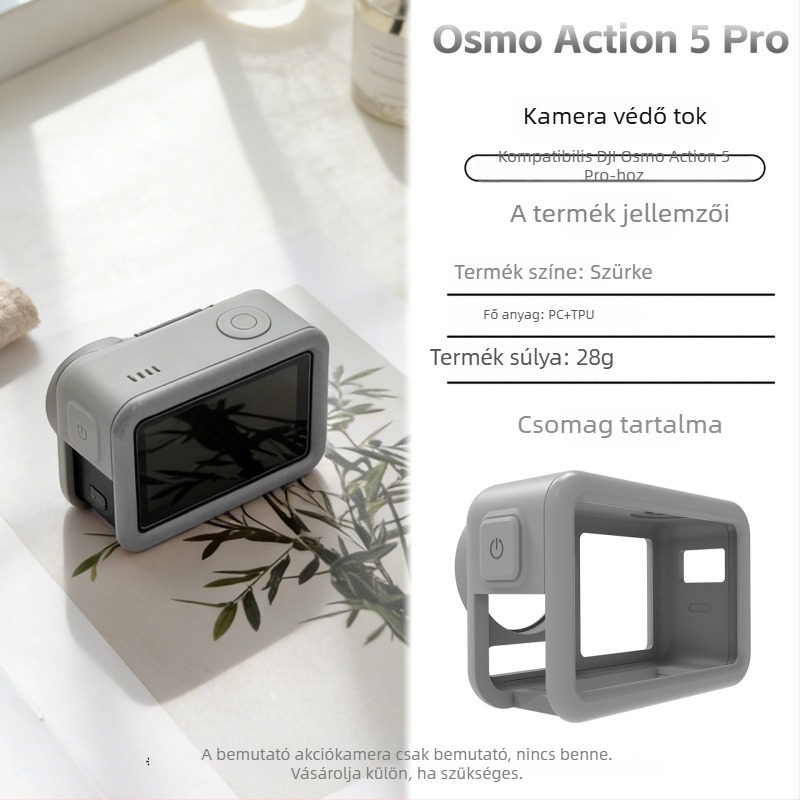 DJI Action 5 Pro védőtok, vízálló merülőtok, PC+TPU anyag, személyre szabható logó