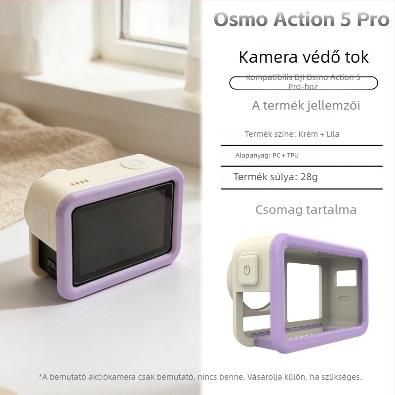 DJI Action 5 Pro védőtok, vízálló merülőtok, PC+TPU anyag, személyre szabható logó