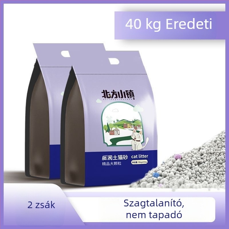 Kis szemű macskaalmom citromos illattal, bentonitos finomhomok, alacsony porzás, tapadásmentes aljzat, 5 kg