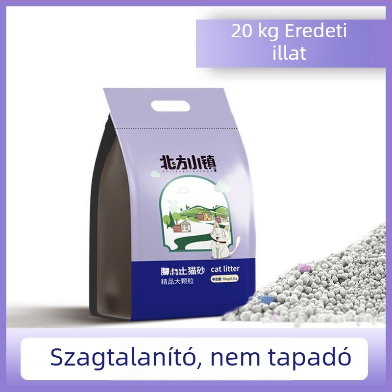 Kis szemű macskaalmom citromos illattal, bentonitos finomhomok, alacsony porzás, tapadásmentes aljzat, 5 kg