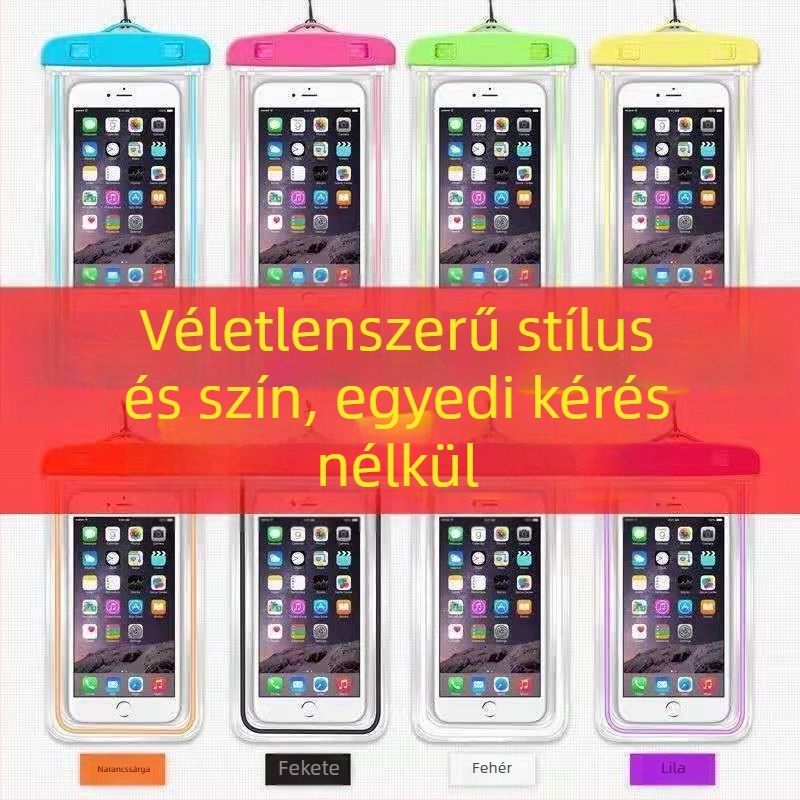 PU vízálló telefontok úszáshoz és búvárkodáshoz, érintőképernyő-kompatibilis, víz alatti táska nyakpánttal