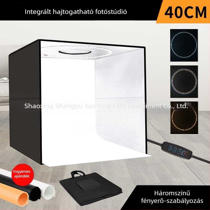 LT40 kompakt fotóstúdió Oxford anyaggal, 2 kg, egylépéses szerelés