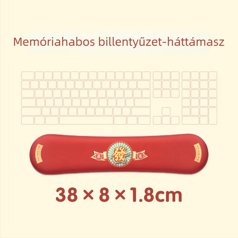 Billentyűzet és egér alá helyezhető csuklótámasz memóriahabbal és szilikon szövettel, egyoldalas, logóval testreszabható