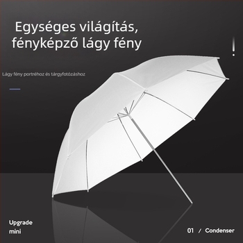 Fényképezőgépes reflexiós esernyő a világításhoz, parabolikus kialakítás, Miaotu márka, modell: Reflective umbrella, maximális teher 2–5 kg, tömeg 0,5 kg
