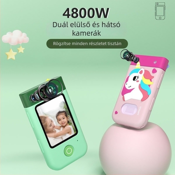 ALDOLMI I9 Okos Gyerek Kamera - 2,8'' LCD, 720P Videó, TF-kártya tárhely, 1000mAh Akkumulátor