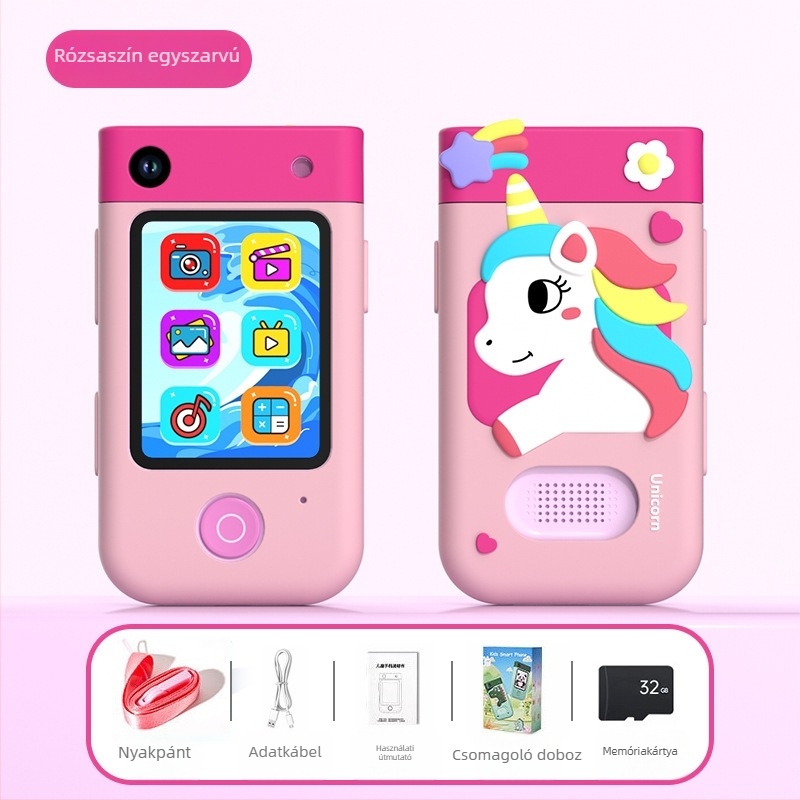 ALDOLMI I9 Okos Gyerek Kamera - 2,8'' LCD, 720P Videó, TF-kártya tárhely, 1000mAh Akkumulátor