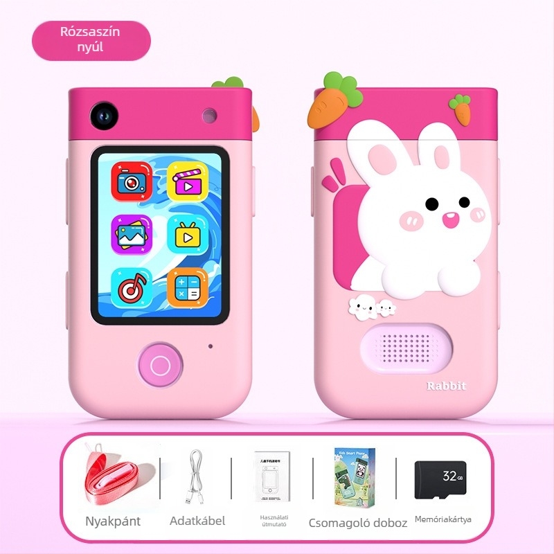 ALDOLMI I9 Okos Gyerek Kamera - 2,8'' LCD, 720P Videó, TF-kártya tárhely, 1000mAh Akkumulátor