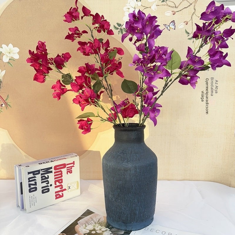 Longyu craft flower Bougainvillea művirágok – selyemszövetből készült, váza-áranžmán, esküvői és fotórekvizitekhez, dekorációhoz