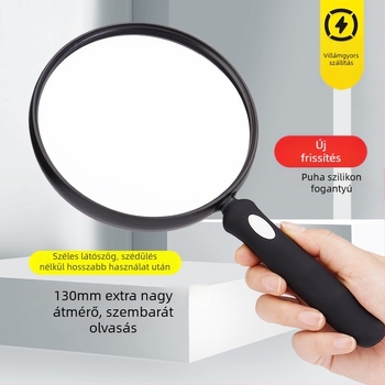 Nagyító 888C; PMMA nagyfelbontású lencse; szilikon test; puha ergonómikus fogantyú; nagyítás