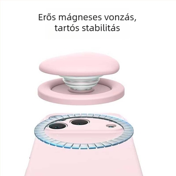 Teljes folyékony-szilíkonból készült szív alakú mágneses telefontartó, FG-85536; Apple-kompatibilis; mágneses rögzítés minden telefonhoz; testreszabás elérhető